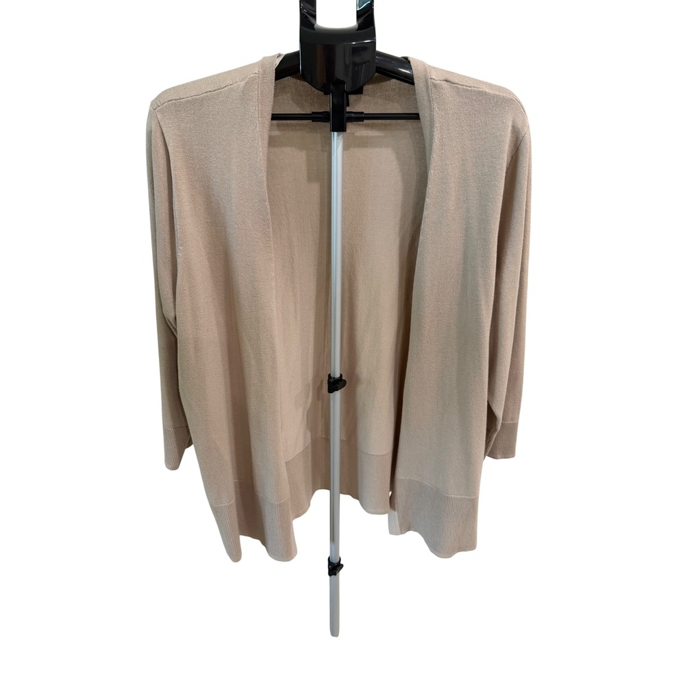 Lane Bryant Womens Tan Beige Open Front Knit Cardigan Sweater Size 18/20